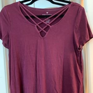 Wine colored T-shirt